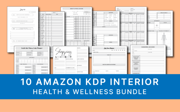 Download 10 AMAZON KDP Interior Health Bundle - Amazon kdp interior Collection