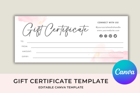 Download Canva Printable Gift Voucher Certificate - Canva printable Collection