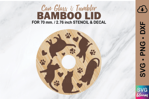 Download Cat Mom Libbey Can Glass Bamboo Lid Svg - Bamboo lid Collection