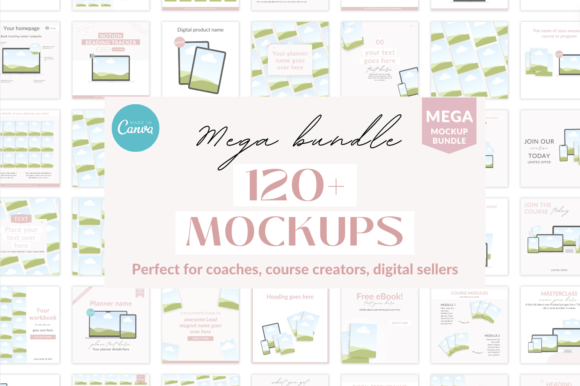 Download Canva Mockup Template Bundle - Mockup template Collection