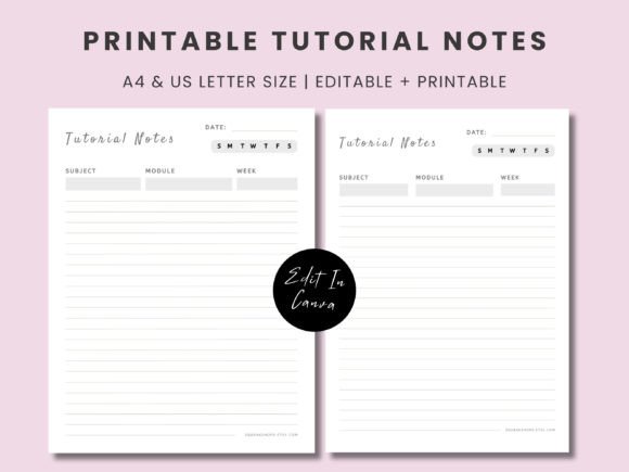 Download Canva Printable College Tutorial Notes - Canva printable Collection