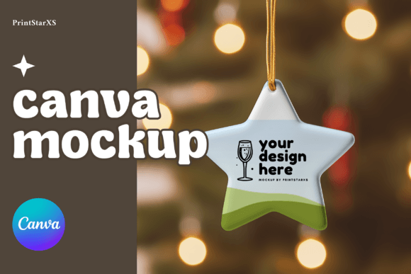 Download Star Ornament Canva Mockup Template - Mockup template Collection