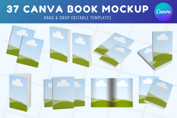 Download Canva Editable Book Mockup Templates - Mockup template Collection