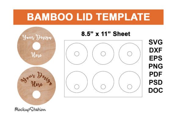 Download Bamboo Lid Template SVG - Bamboo lid Collection