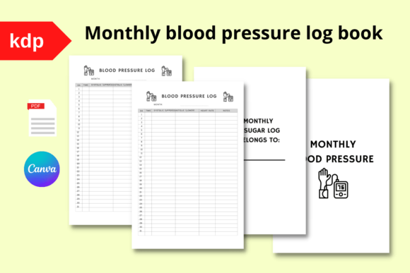 Download Amazon KDP Interior |Monthly Blood Sugar - Amazon kdp interior Collection